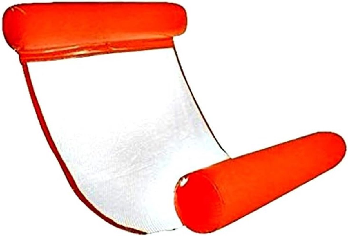 zwembadstoel - opblaasbare hangmat - zee - hangmat - afmetingen 120 x 70 cm - netzitting - kleur oranje - kerst- en verjaardagscadeau-idee