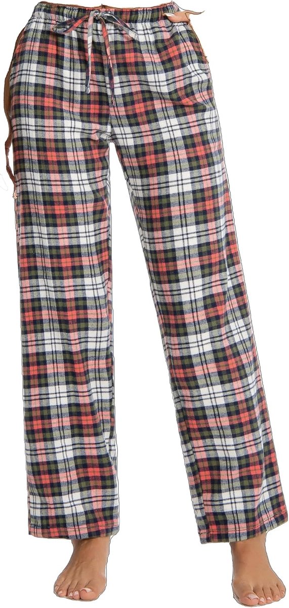 100% Katoen Geweven Poplin Comfortabele Pyjama/Lounge Broek Met Zakken,XS-XL