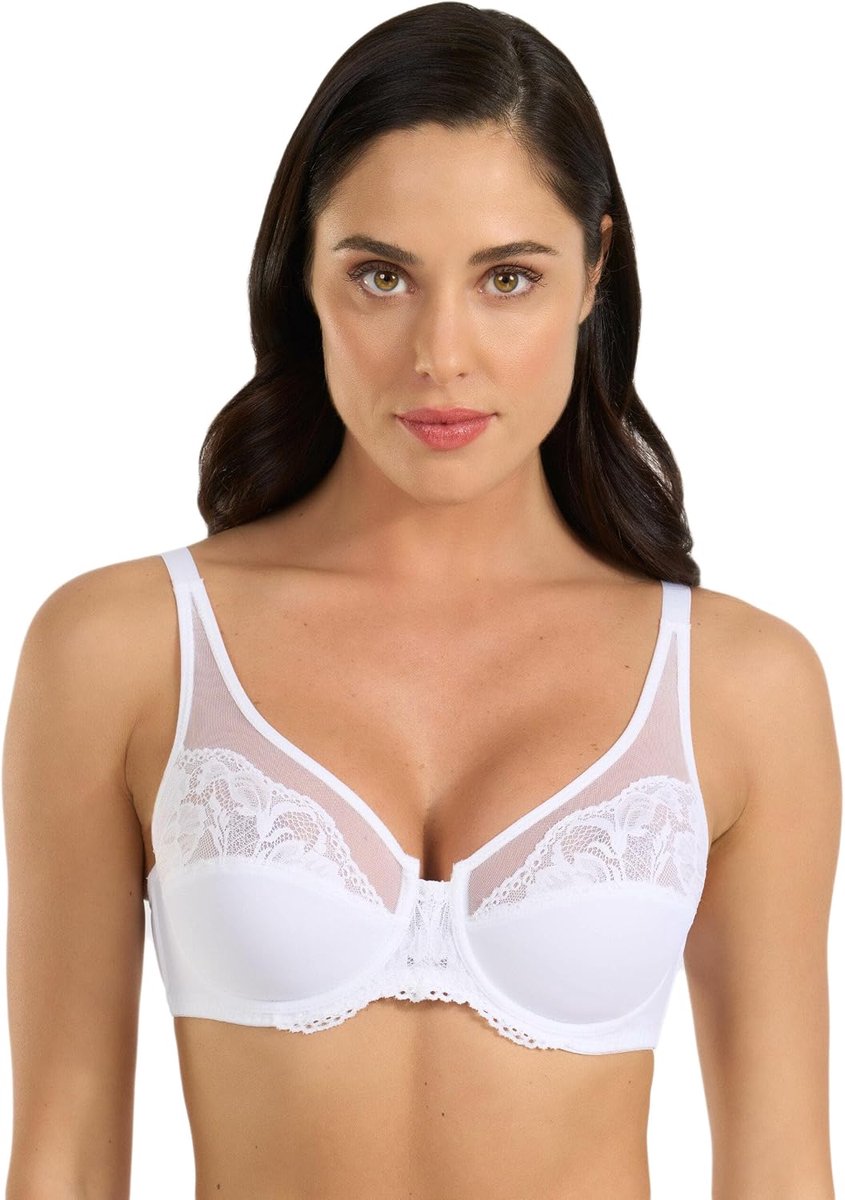 Beugelbeha voor dames, van lichte microvezel met kanten inzetstukken (B-cup, C-cup en D-cup)