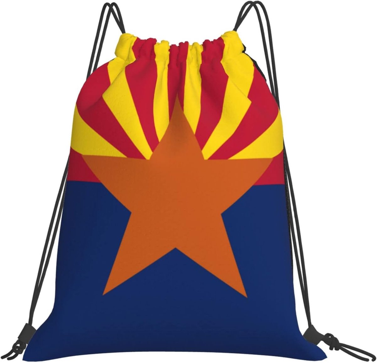 Trekkoord Rugzak Arizona Vlag Trekkoord Zakken Trekkoord Rugzak Sport Gym Tas Voor Vrouwen Mannen Rugzakken Zwemmen Tas Voor Strand, Zwart, Eén maat