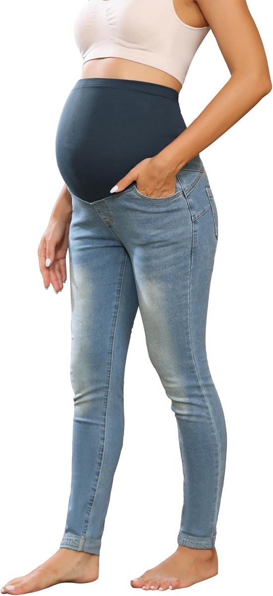 Zwangerschapsbroek Lange Elastische Jeans voor Zwangerschap Comfortabele Jeans Lente Zomer