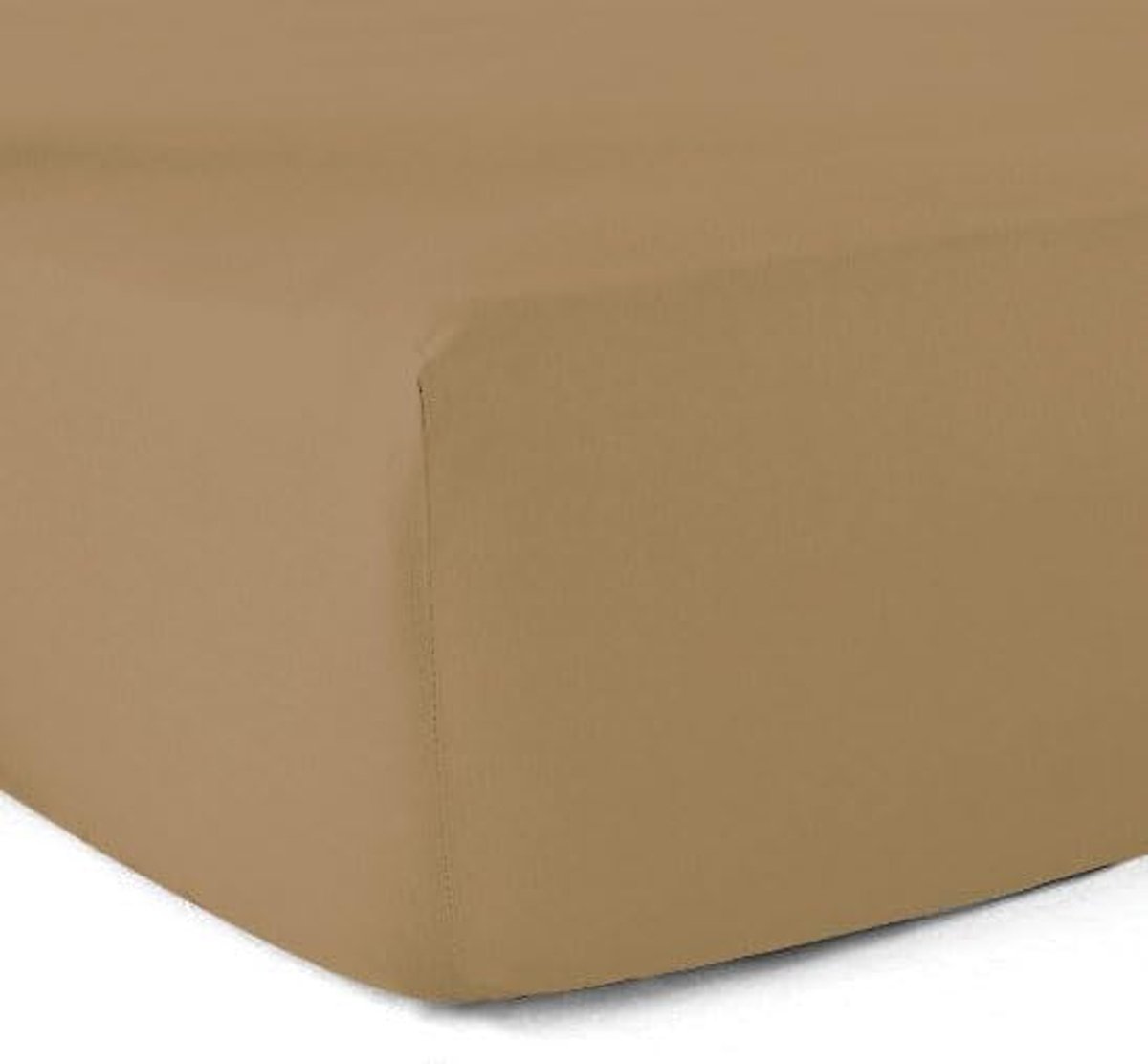 Hoeslaken, 100% katoen, 57 draden/cm², 90 x 190 cm, spanhoogte 30 cm, oker