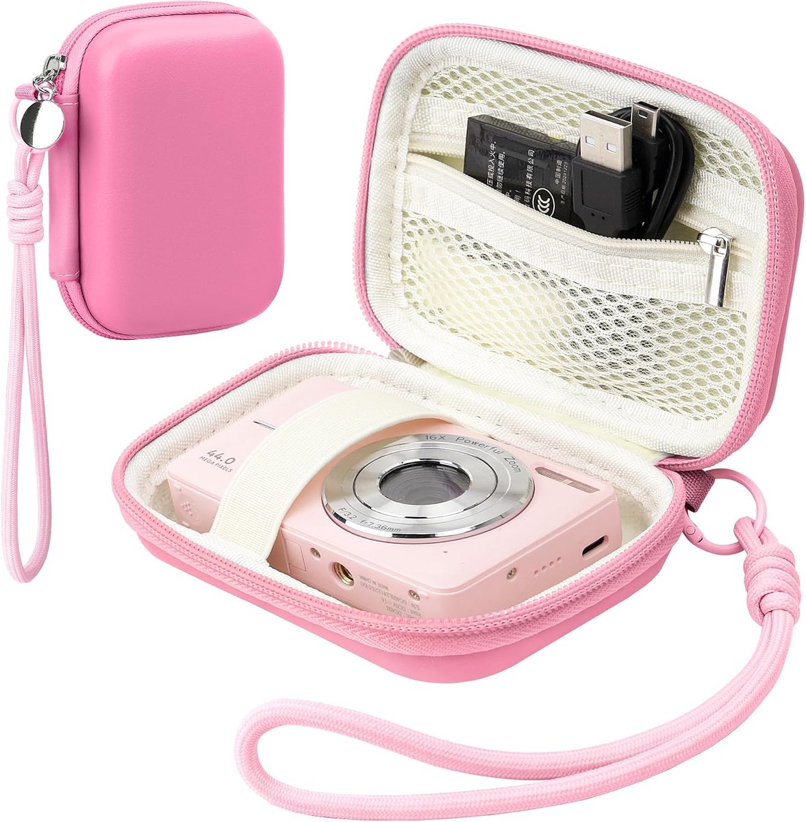 Digitale Cameratas voor Kodak PIXPRO FZ45/FZ55, Camera Draagtas (Rosérood, M)