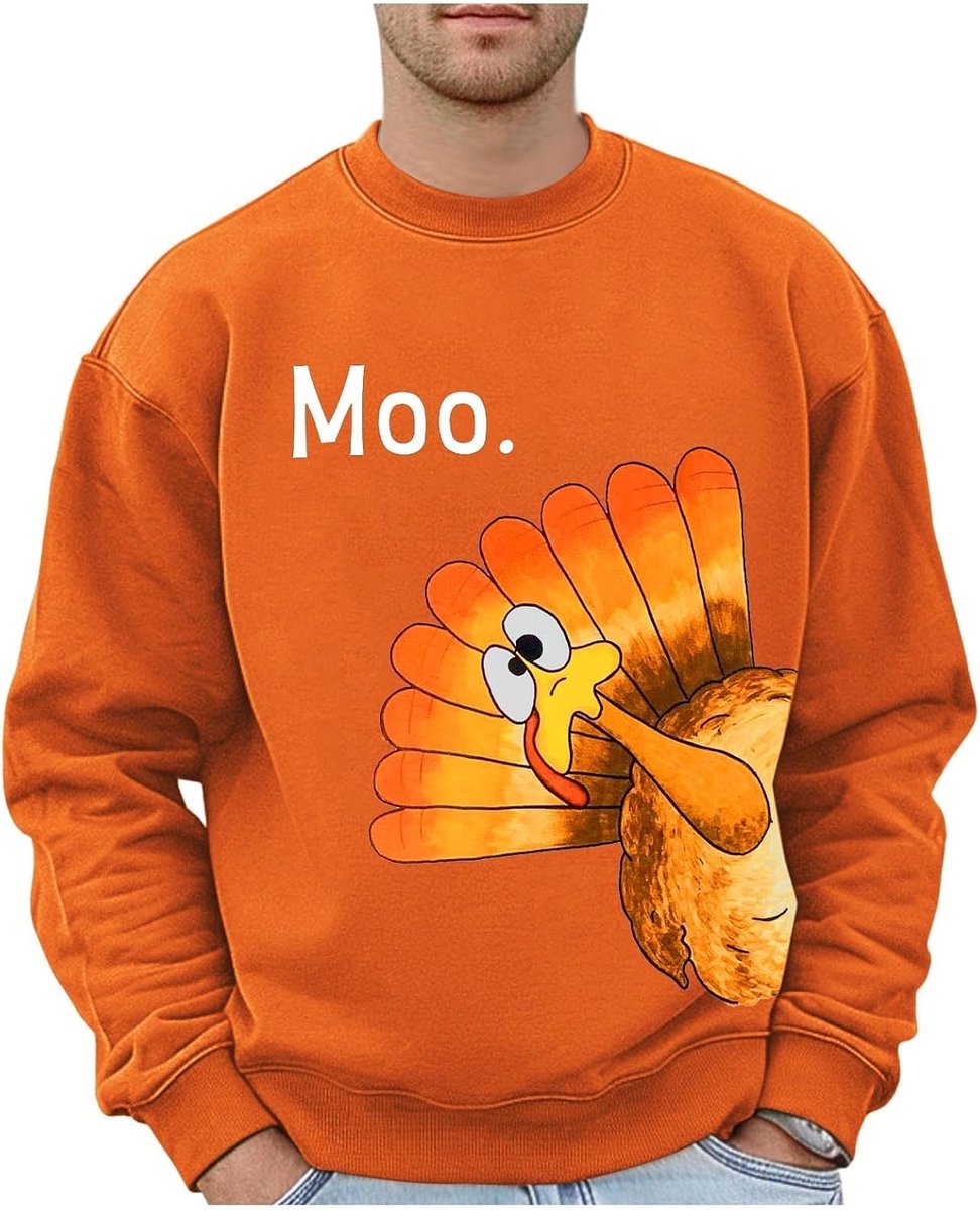 Herentrui zonder capuchon Thanksgiving Turkey herfst grote maat sweatshirts mode vakantie logo print kleding tops hiphop oversized sweatshirts