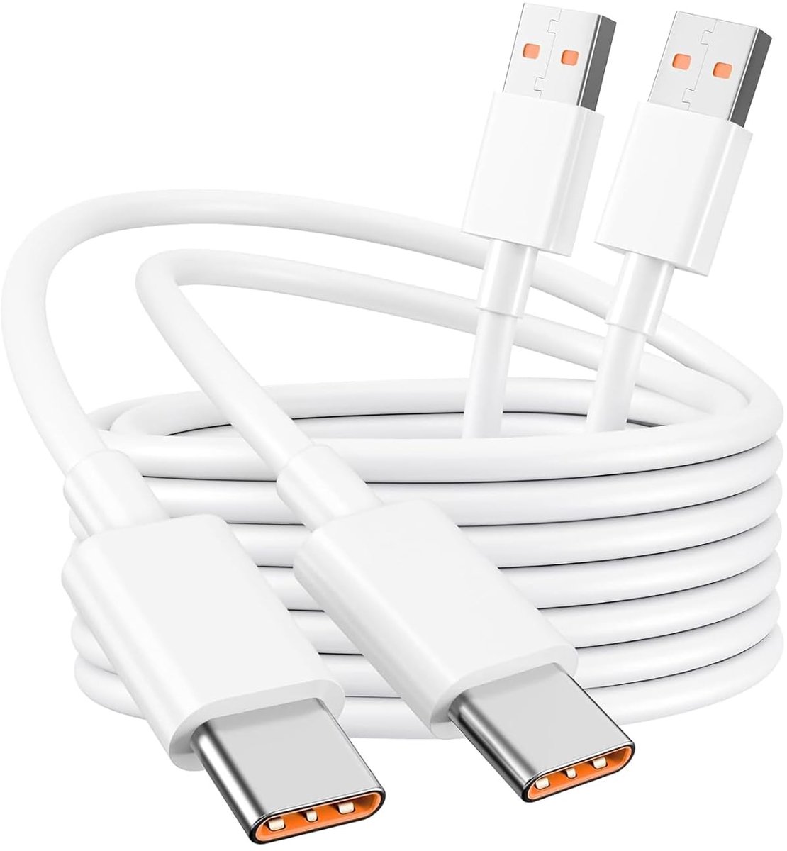 [Set van 2] 120W 2m USB C oplaadkabel voor Xiaomi - 6A TurboCharge snellaadkabel HyperCharge compatibel met Xiaomi 15T Pro 15 Ultra 14T Pro 14 Ultra 13 12 11, Redmi Note 15 Pro 14 Pro