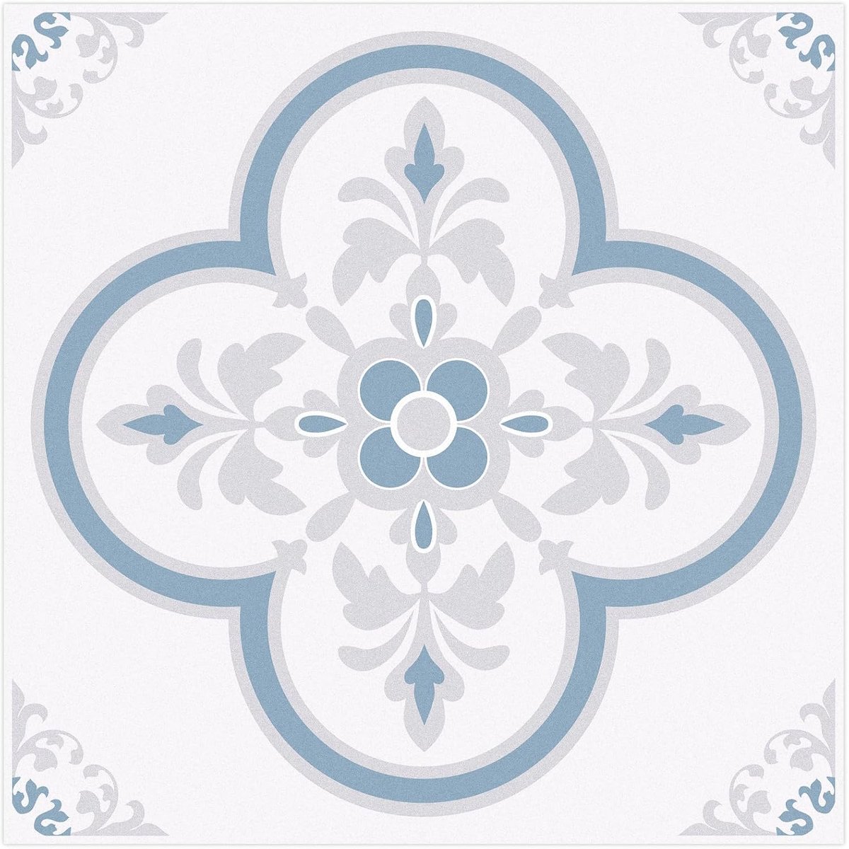 Tegelstickers zelfklevend, geschikt voor vloer, muur, keuken, badkamer, woonkamer, huisdierenhuis, open haard en meer, 10 vellen 20 x 20 cm muur decoratieve stickers, grijs