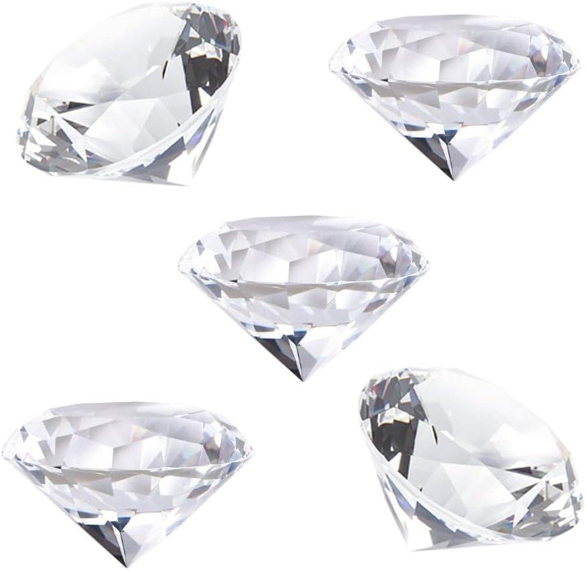 decoratie diamant groot 5 stuks transparant kristal diamanten stenen bruid