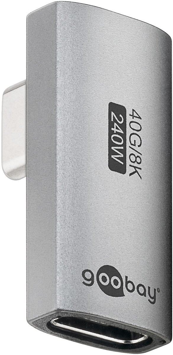 Goobay USB-C-adapter verticaal 90° gedraaid, USB4, USB-C > USB-C
