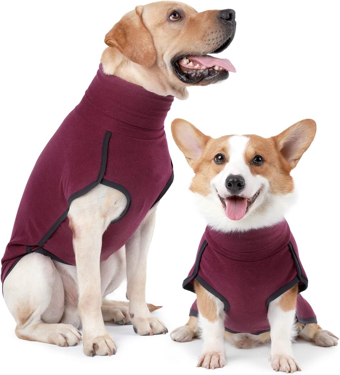 Hondensweatshirt, rekbaar fleece vest, warme hondensweater, trui voor kleine en middelgrote honden, winterkleding voor huisdieren voor binnen en buiten (XXS, wijnrood)