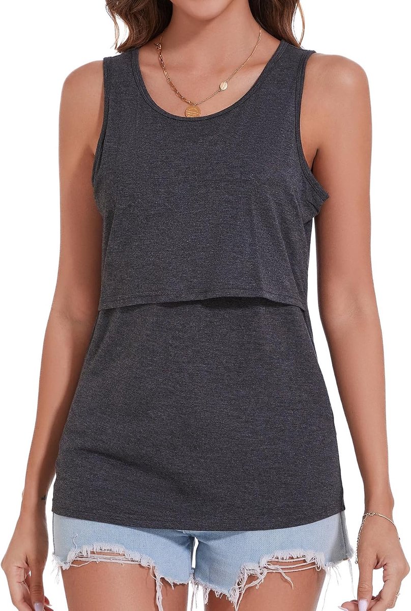Dames Borstvoeding Tanktop Zwangerschap S-XXL