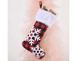 Llv Kerst Decoraties Rood En Zwart Geruite Kerst Kousen Sneeuwvlok Elk 3 Kerst Kousen Gift Hanger