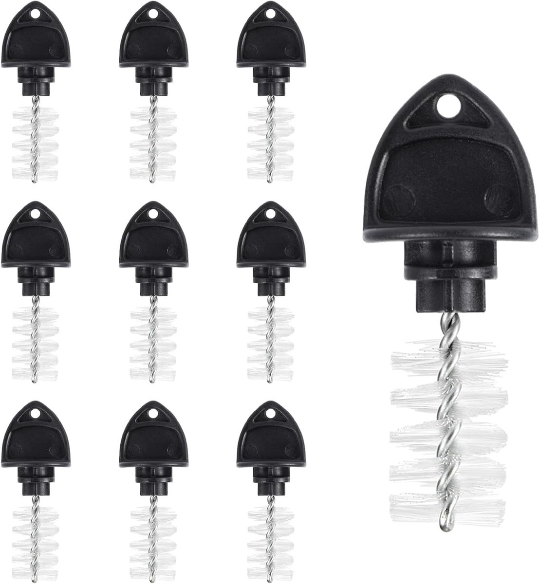 10 Stuks Biertapplugborstels, Plastic Biertapreinigingspluggen Biertapreinigingsborstels voor Tapstops voor Bier voor Thuisrestaurantbar (Zwart)