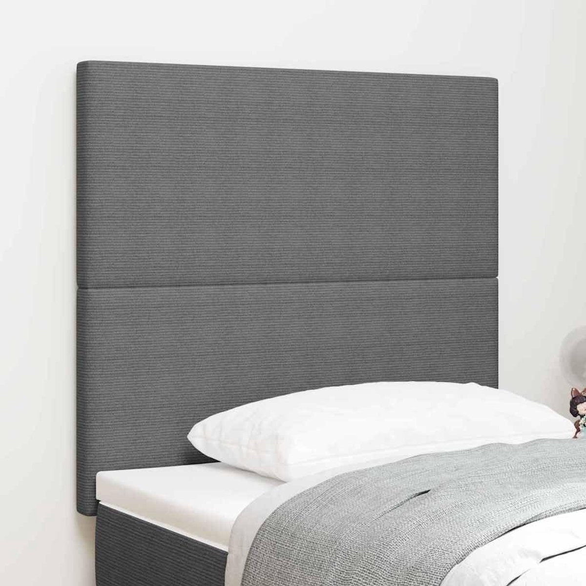 Hoofdsteun lichtgrijs 100 cm in hoogte verstelbare corduroy modern hoofdeinde met schuimvulling gemakkelijk schoon te maken slaapkamer