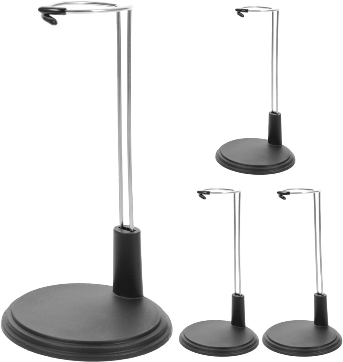 Ibasenice 4 stuks poppenstandaard met in hoogte verstelbare actiefiguurbasis, robuuste steunhouder van ijzerdraad voor modelfiguren, verstelbare poppendisplayhouder voor verzamelingen en decoratie