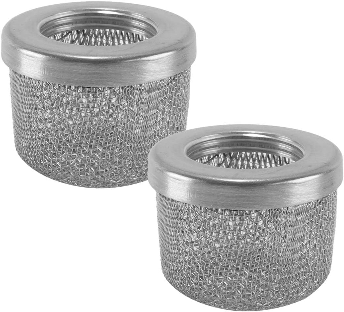 Set van 2 pompinlaatfilter, dubbellaags roestvrijstalen filter voor luchtloze verfsproeiers, vervanging 181072 voor UltraMax GMAX LineLazer serie