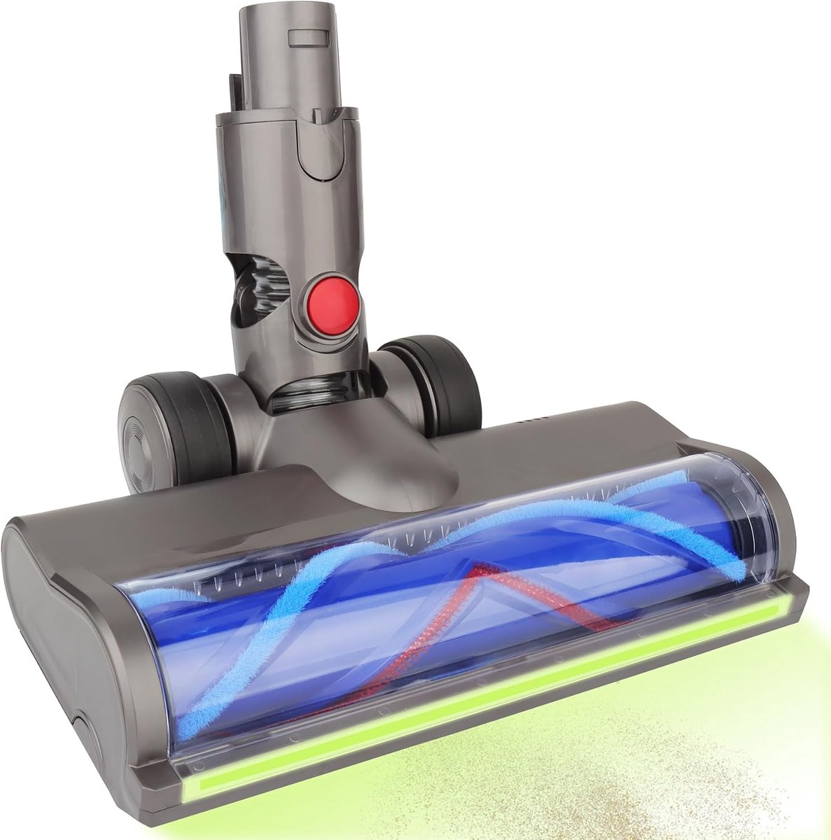Opzetstuk voor Dyson V6, DC58, DC59, DC61, DC62, DC74 draadloze stofzuiger, V-vormige turbineborstel met koplampen voor harde vloeren en tapijt