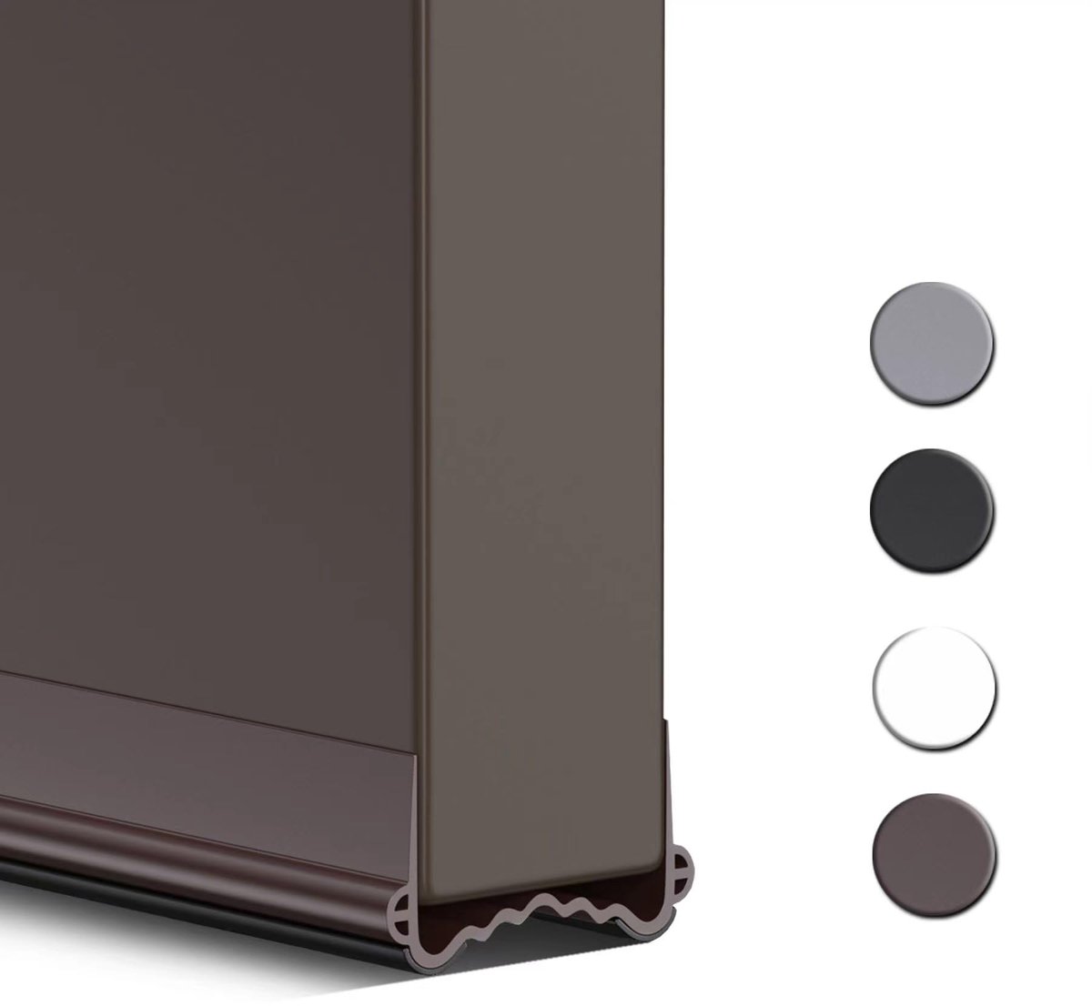 Famanu – Deurafdichting, tochtstopper, voor deuren, 100 cm, bruin, geluidsisolatie, deurafdichting onderaan, zelfklevend, beter geschikt voor deuren in huis (gemakkelijk te installeren, valt niet af