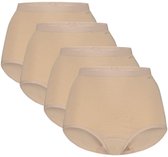 Ten Cate Basics organic cotton stretch high waist beige 4 pack voor Dames | Maat XL
