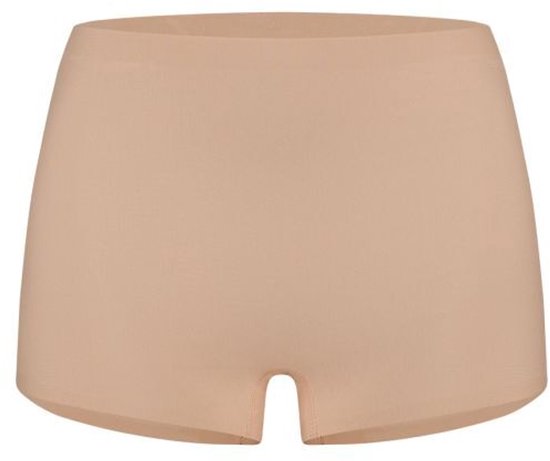 Nude naadloze shorts voor dames met een aansluitende pasvorm.