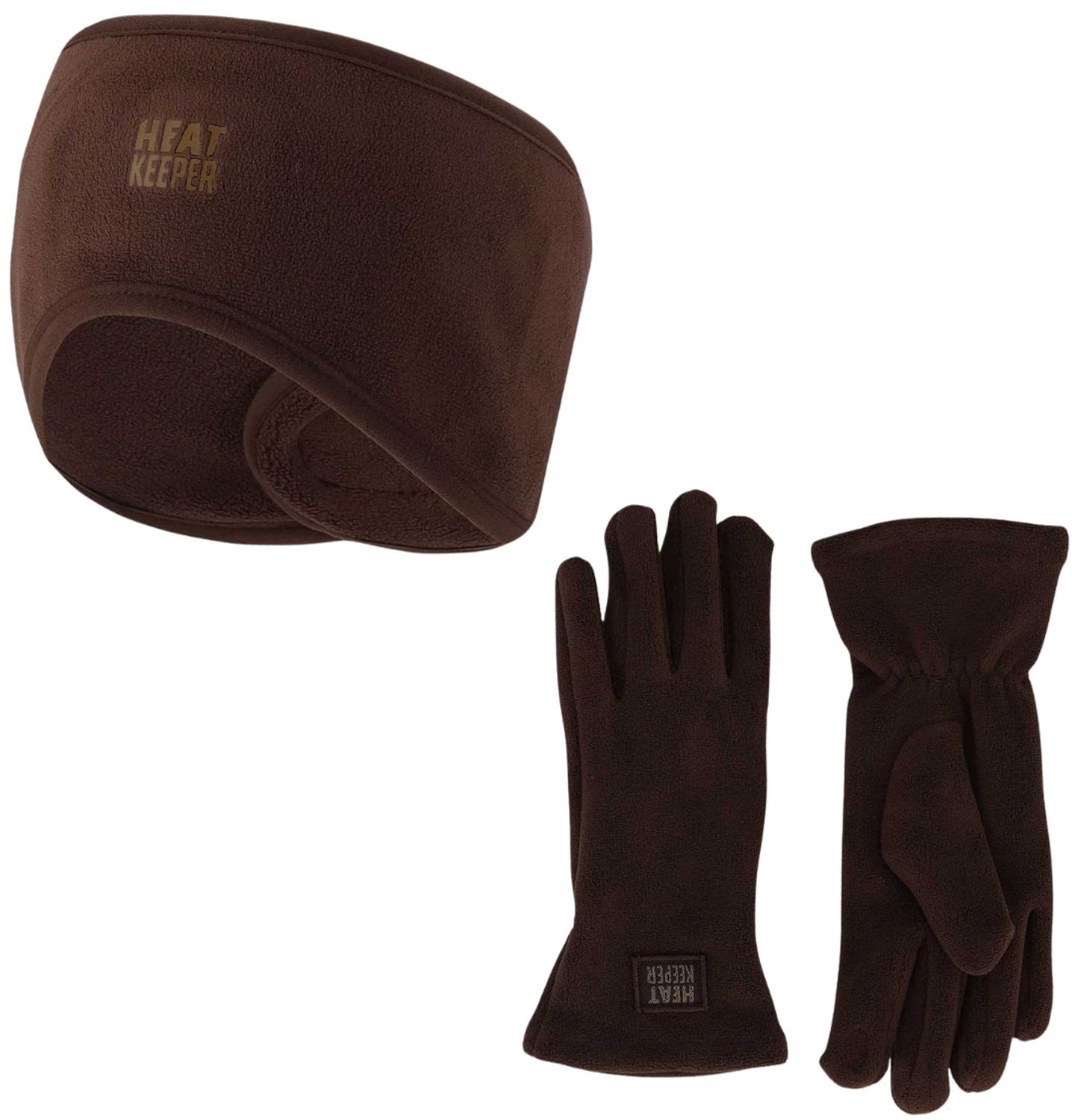 Heatkeeper Dames Winter Thermo Set - Fleece - Hoofband + Handschoenen - Bruin - One Size