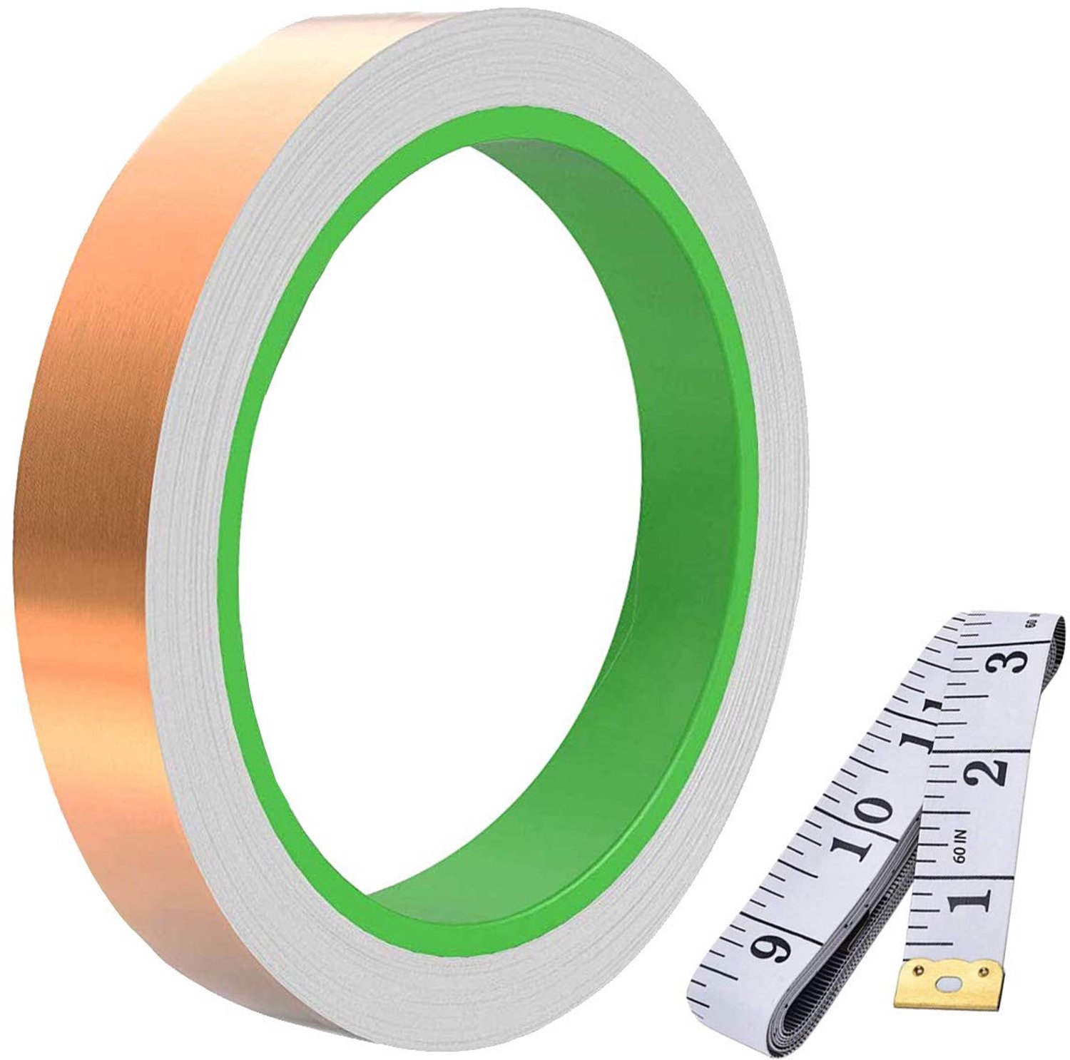 Dubbelzijdig geleidende koperfolie tape 20 mm x 30 m - 0,05 mm dik - voor gitaar & EMI-afscherming - ServiceTopper