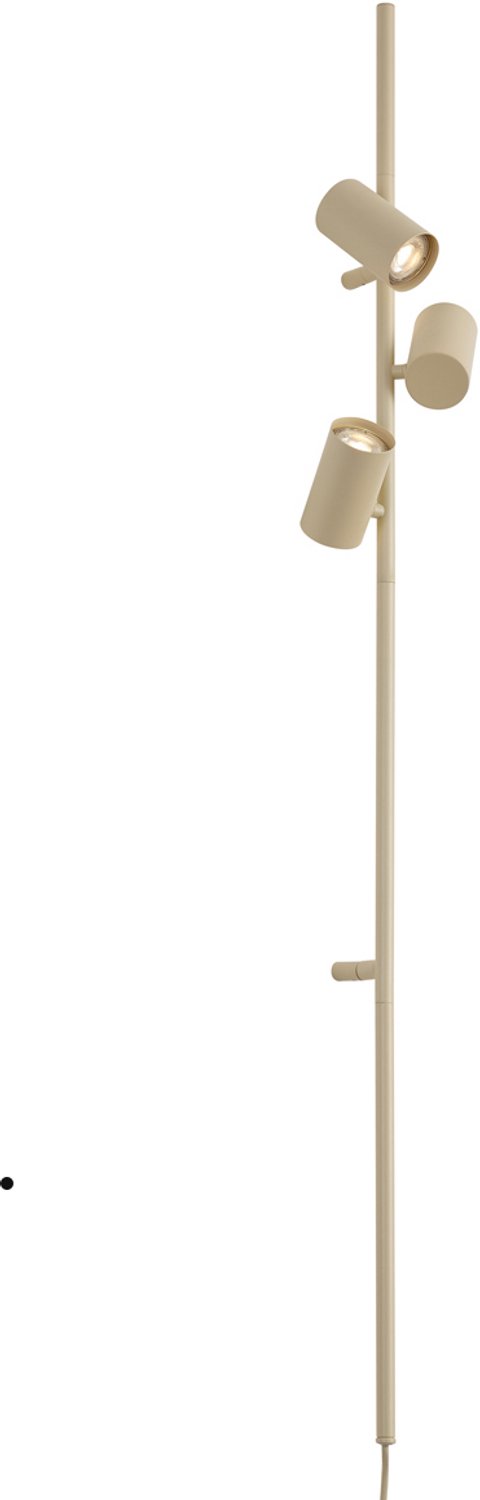 Qazqa moderne wandlamp - Jeana Luxe - beige, max. 10W, geschikt voor led, 3-lichts, 14cm, ideaal als hal, woonkamer en slaapkamer lamp