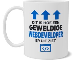 Koffiemok Dit Is Hoe Een Geweldige Webdeveloper Er Uit Ziet Beroep Cadeau Programmeur & Software Developer Beker Met Dubbelzijdige Opgedrukte Print Aan Beide Kanten Cadeautip Verjaardag Thuiswerkplek & Kantoor