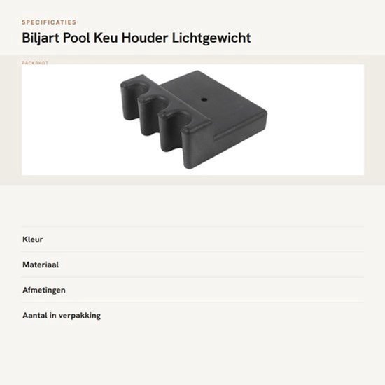 Dailygoods- Lichtgewicht houder voor biljartkeus - Draagbare steunbeugel - Gemaakt van hard plastic - Geschikt voor drie keuen - Stevig en slijtvast - Zwart - Steun voor biljartkeus — afbeelding 3