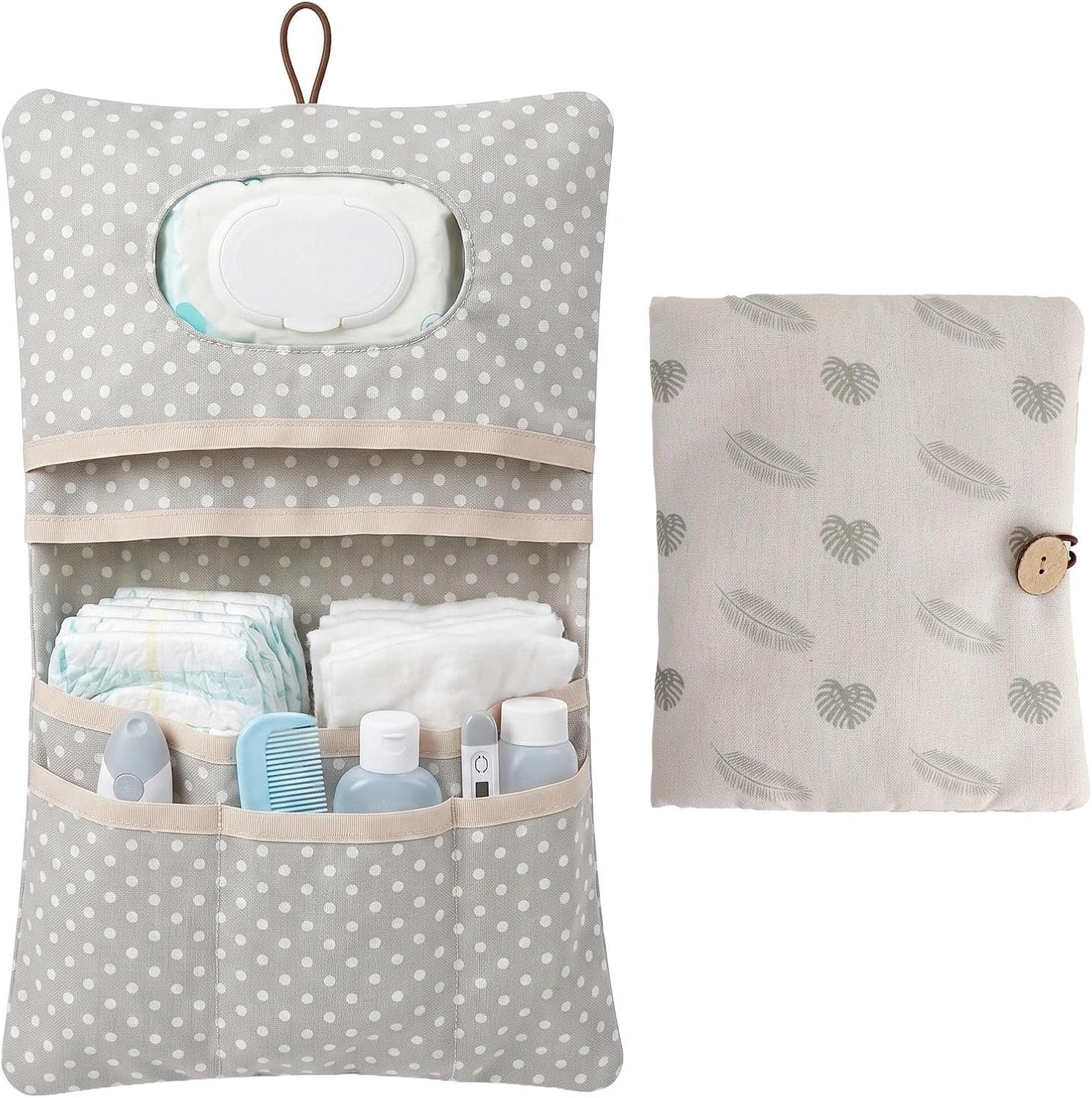 Luiertas organizer 2-in-1 - kleine luiertas voor onderweg - met vakken voor luiers en doekjes - snel verschonen - m-winkel