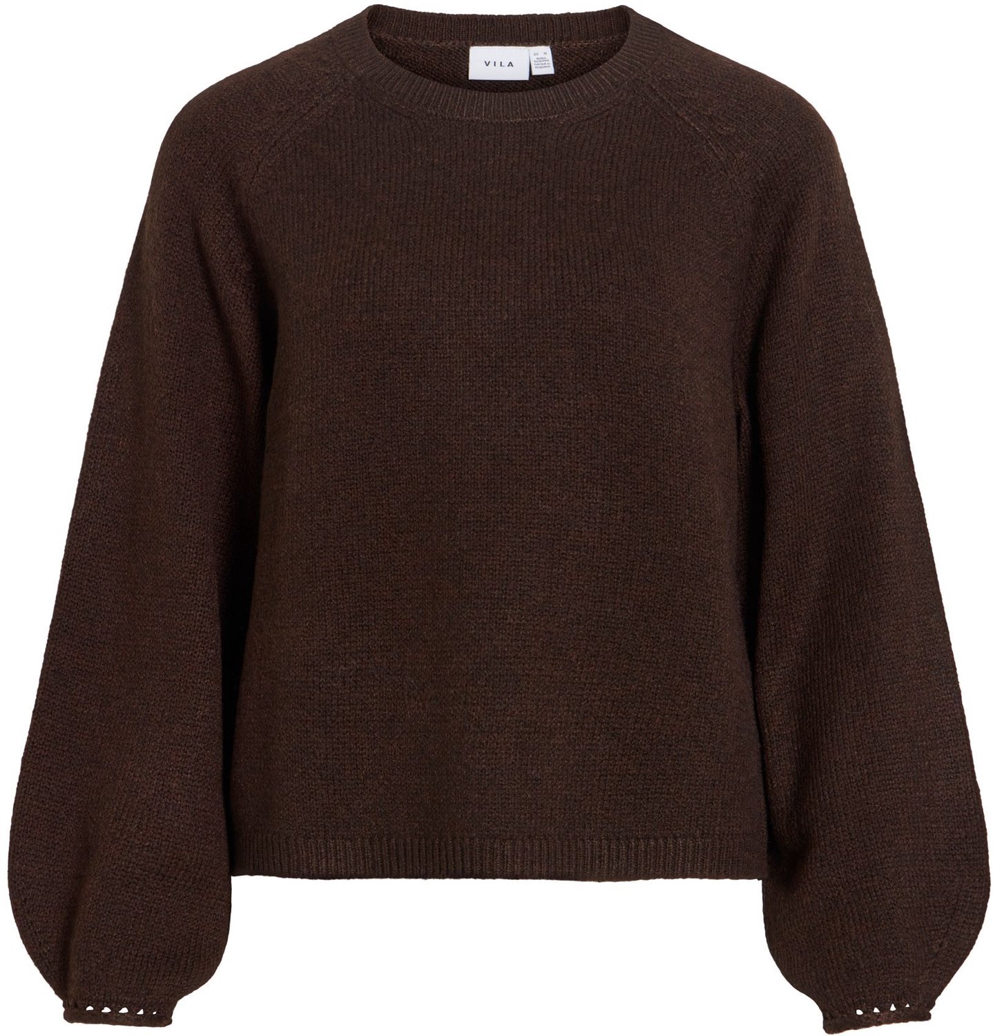 VILA - VISAPNA O-NECK L/S KNIT TOP/PB - Dames - Gebreide truien