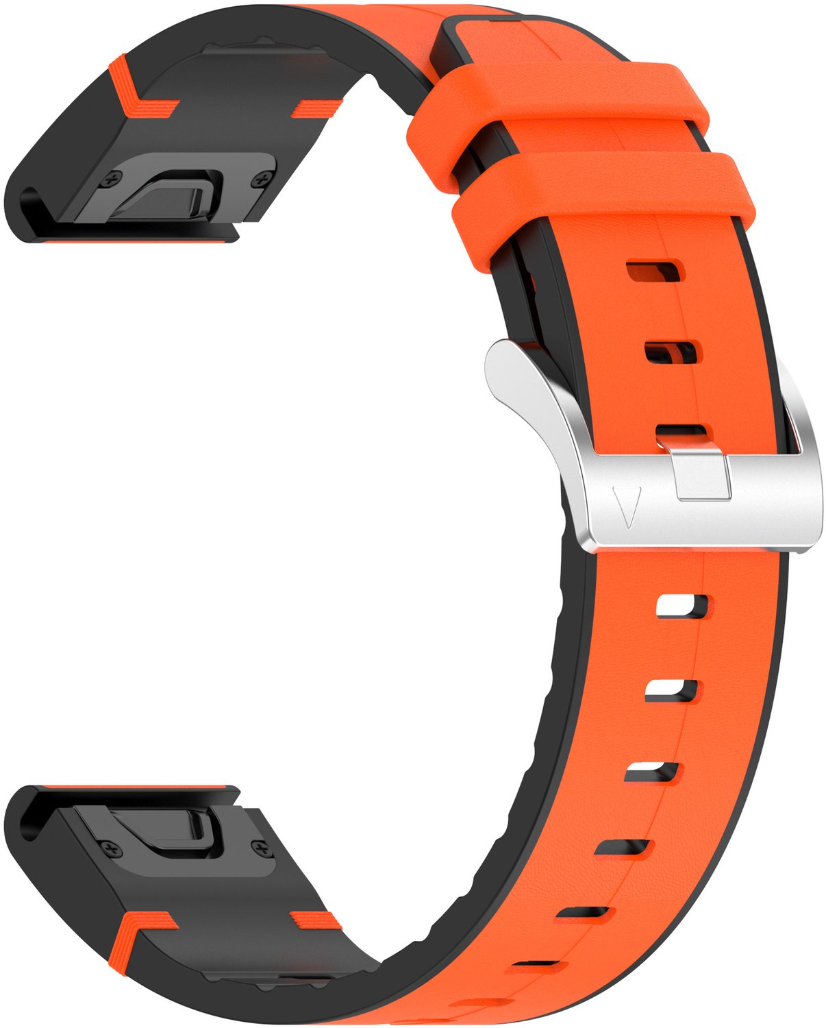 Oranje 22mm Horlogeband - Siliconen Lederen Band
