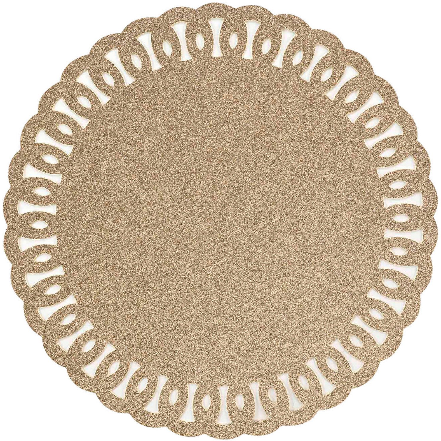 Douceur d'intérieur - Placemat GUIRLANDE met glitter, rond, Ø 38 cm