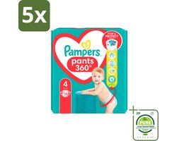 5 x Pampers – Luierbroekjes – Baby Dry Pants Maat 4 – 25 Luiers - Grootverpakking - Vaatwasstrips - Baby Luier - Droge Luier - Luier Voor Baby - Luier Maat 4 - Luier Voor 9-14 Kg