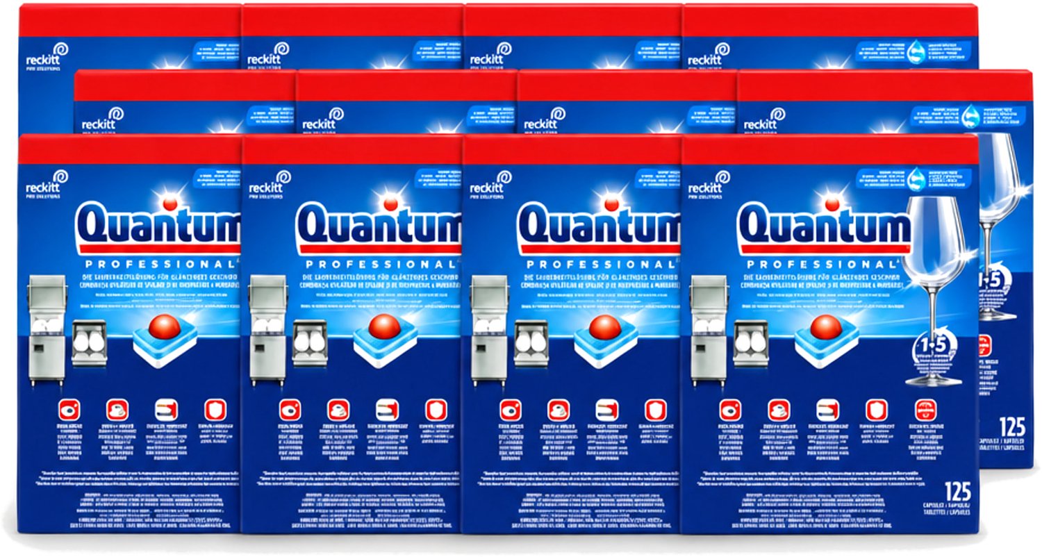12 x Finish – Vaatwastabletten – Quantum Pro All-in-One – 125 Capsules - Voordeelverpakking - 12 stuks