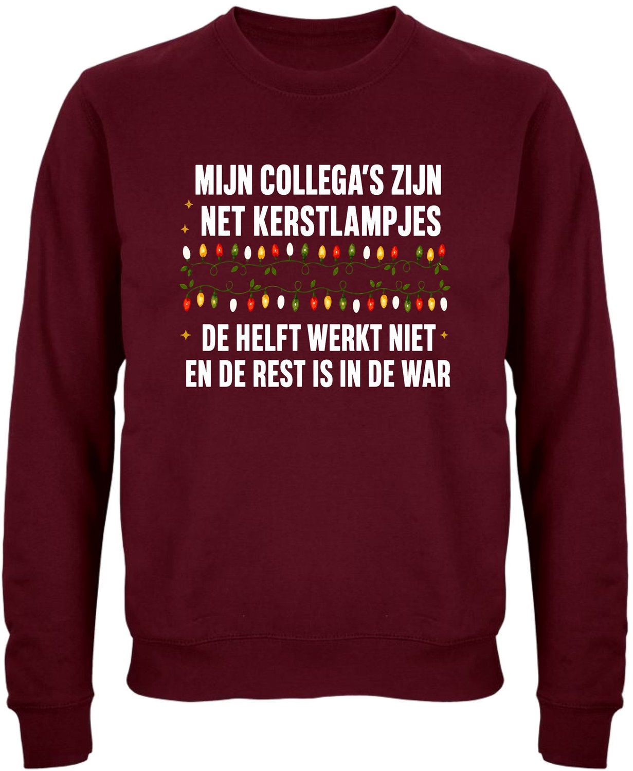 Mijn Collega's Zijn Net Kerstlampjes Kersttrui - Dames Heren - Kantoor - Unisex - Kerst Cadeau - Grappig - Foute Kersttrui - Maat XL