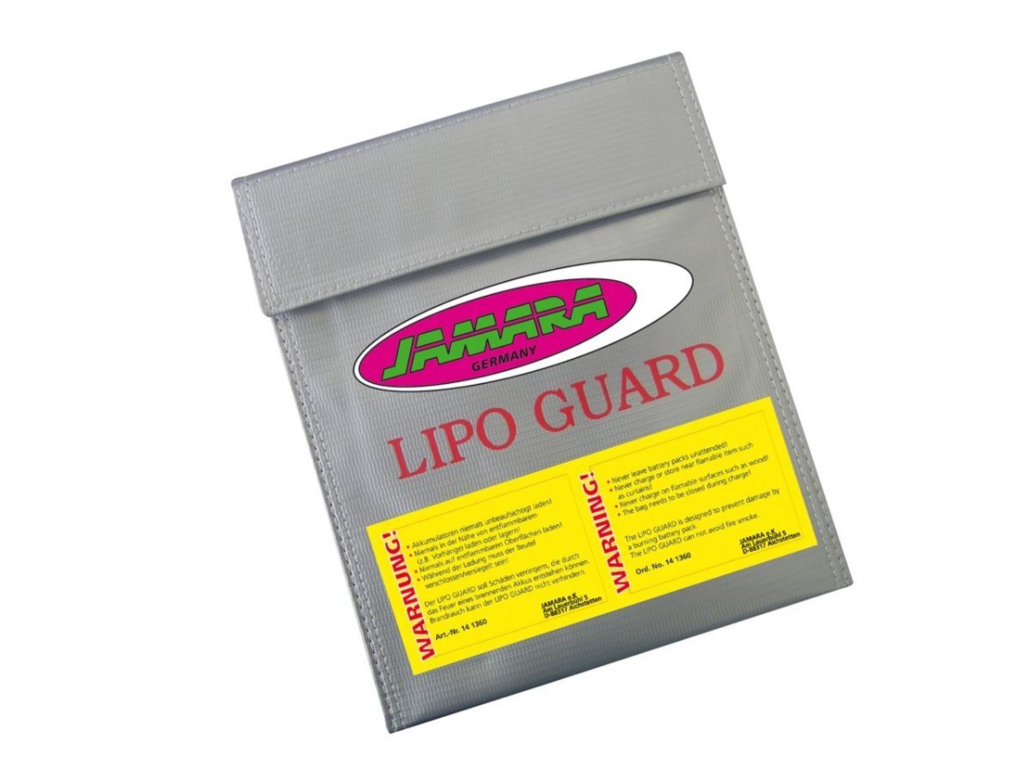 Jamara LiPo Guard beschermzak 141360 - 23 x 18 cm, voor accu's