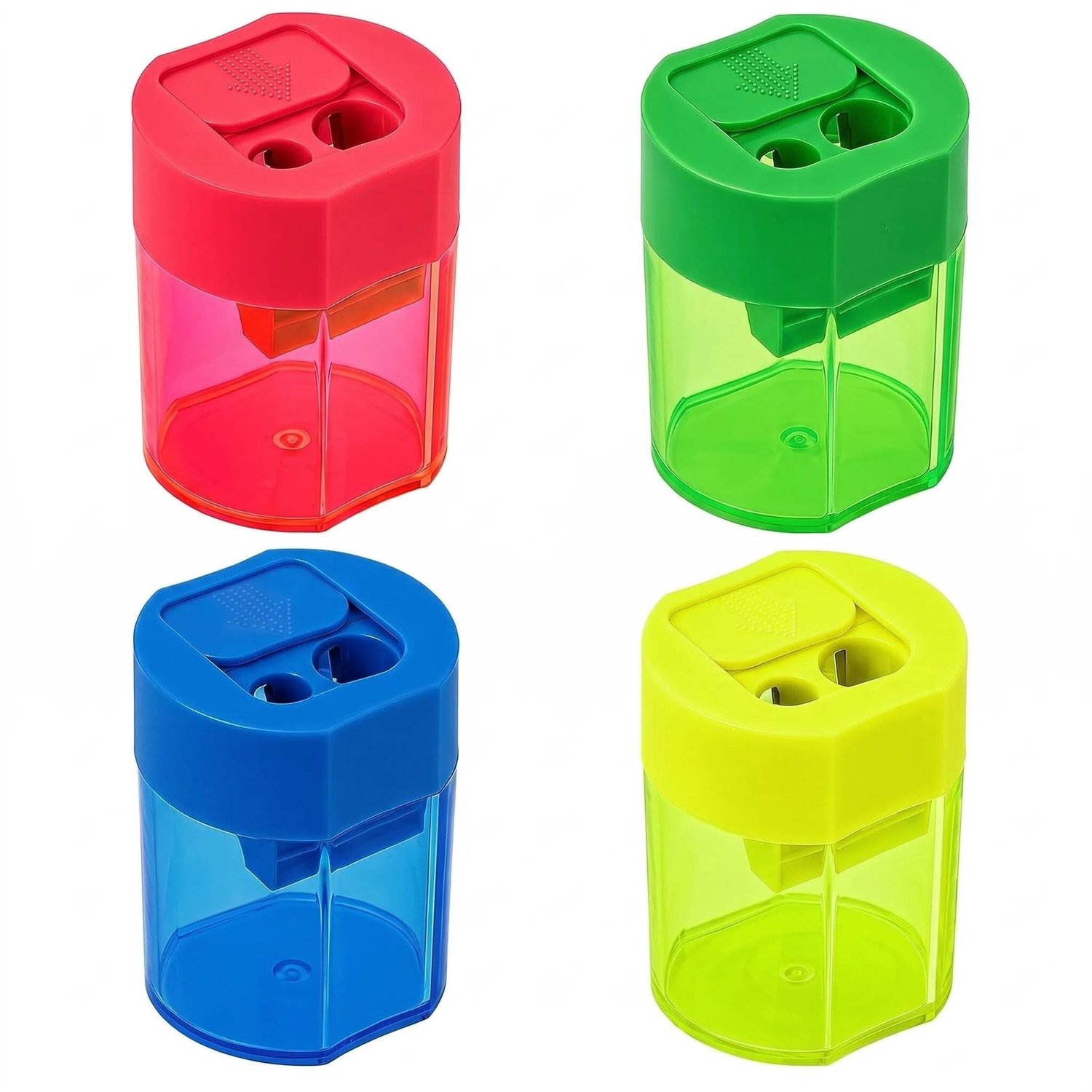 Puntenslijpers 3 Pack Twin Hole - Diverse Kleuren - Handmatig - Perfect voor thuis en op school - m-winkel