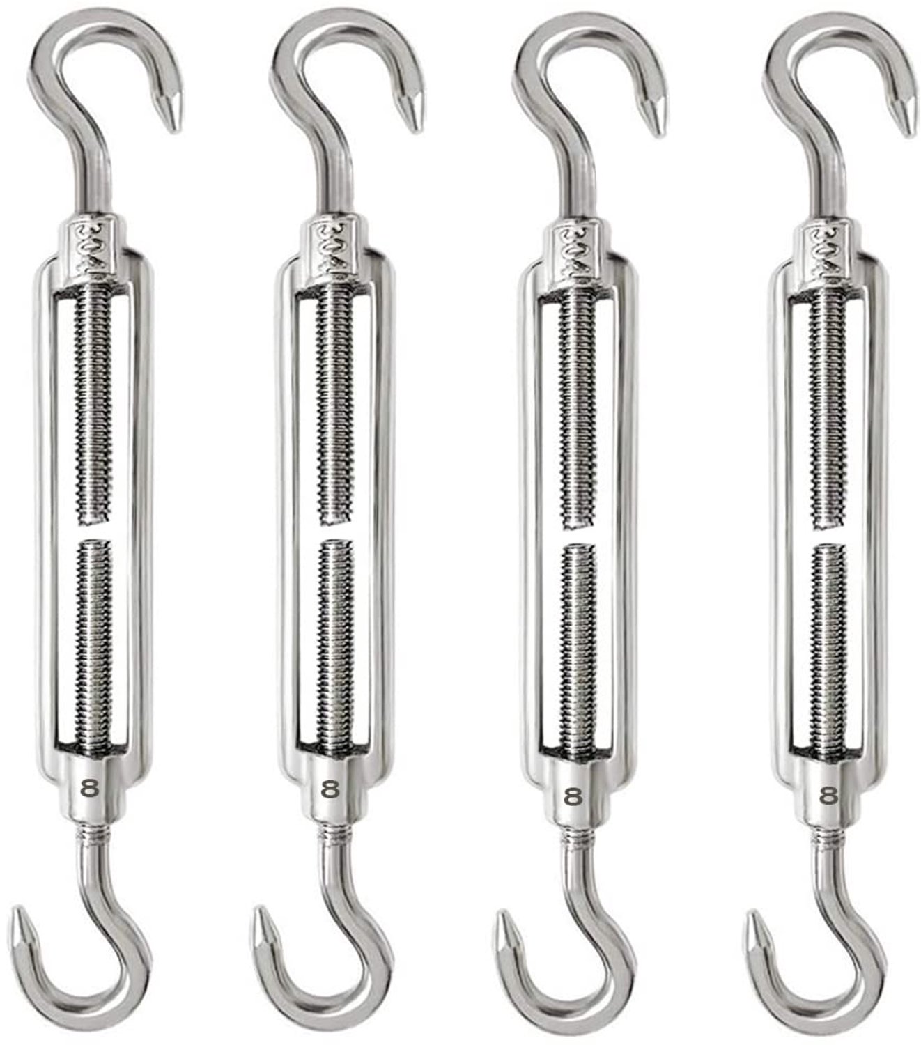 Cable Tensioners 4 stuks - M8 - RVS 304 - Verstelbare spanning voor kabels - ServiceTopper