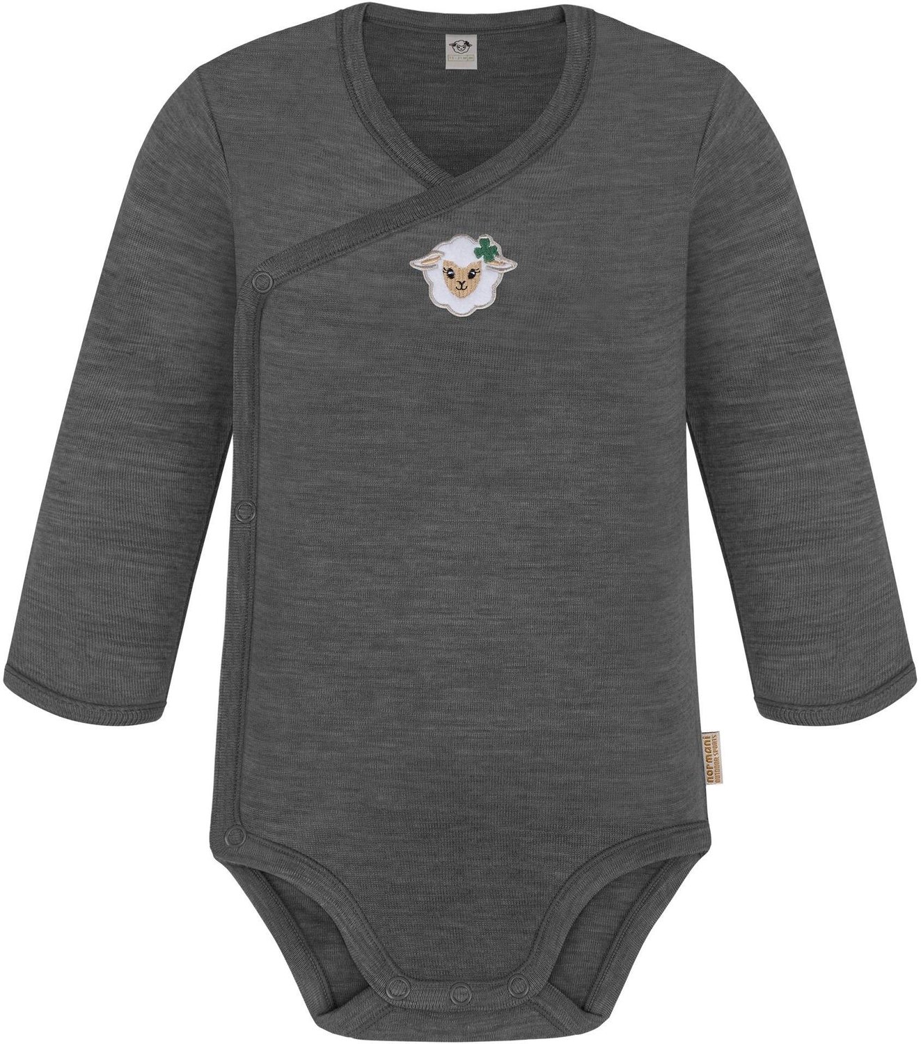 Baby Merino wikkelbodysuit met lange mouwen „Kaitaia“