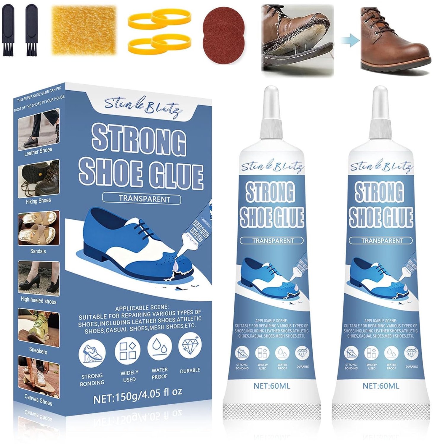 Schoenlijm 50 ml - extra sterk - waterbestendig - voor alle materialen - Vemera
