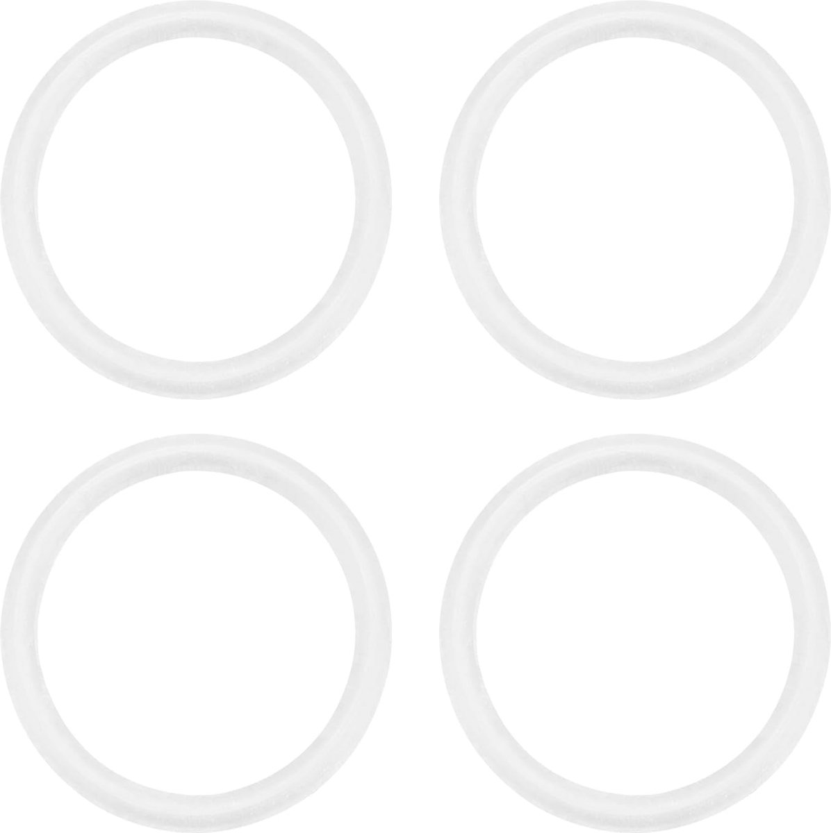 Siliconen O-ringen - 4 stuks - Voor wasbak afvoerstop - 34 mm buitendiameter 3 mm dik