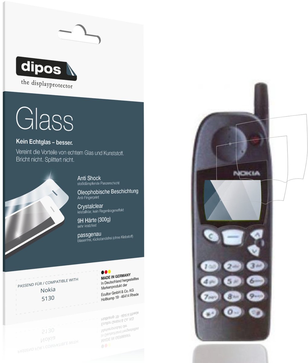 dipos – 2x Pantserfolie geschikt voor Nokia 5130 | 9H Screenprotector