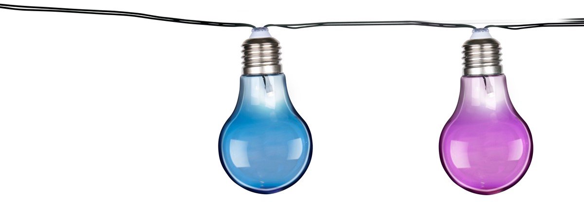 Grundig Solar Lichtsnoer Tuinverlichting - Kleurrijke LED Tuin Verlichting - 4,7 Meter - Solar Tuinverlichting op Zonne-energie