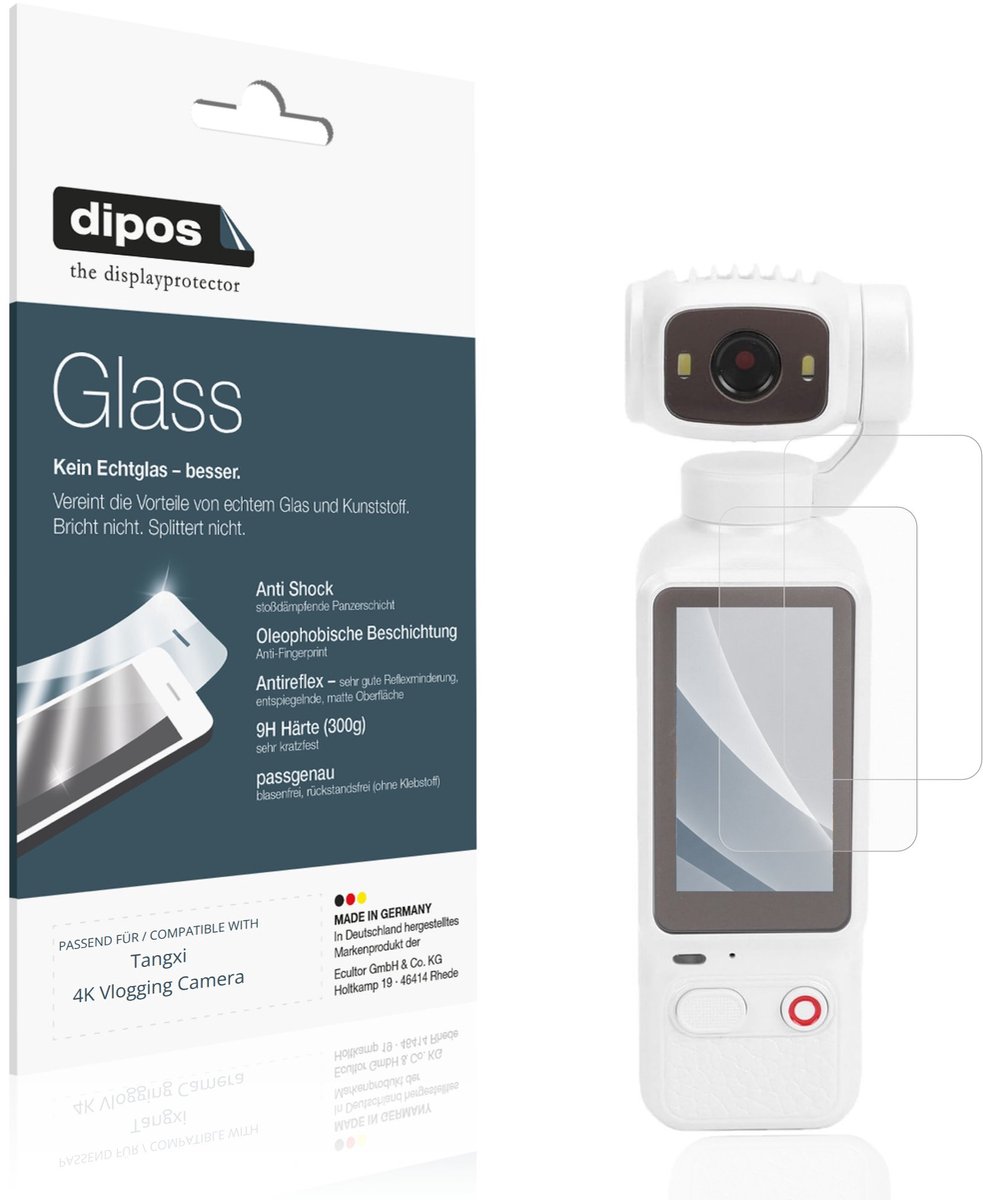 dipos – 2x Matte Pantserfolie geschikt voor Tangxi 4K Vlogging Camera | 9H Screenprotector