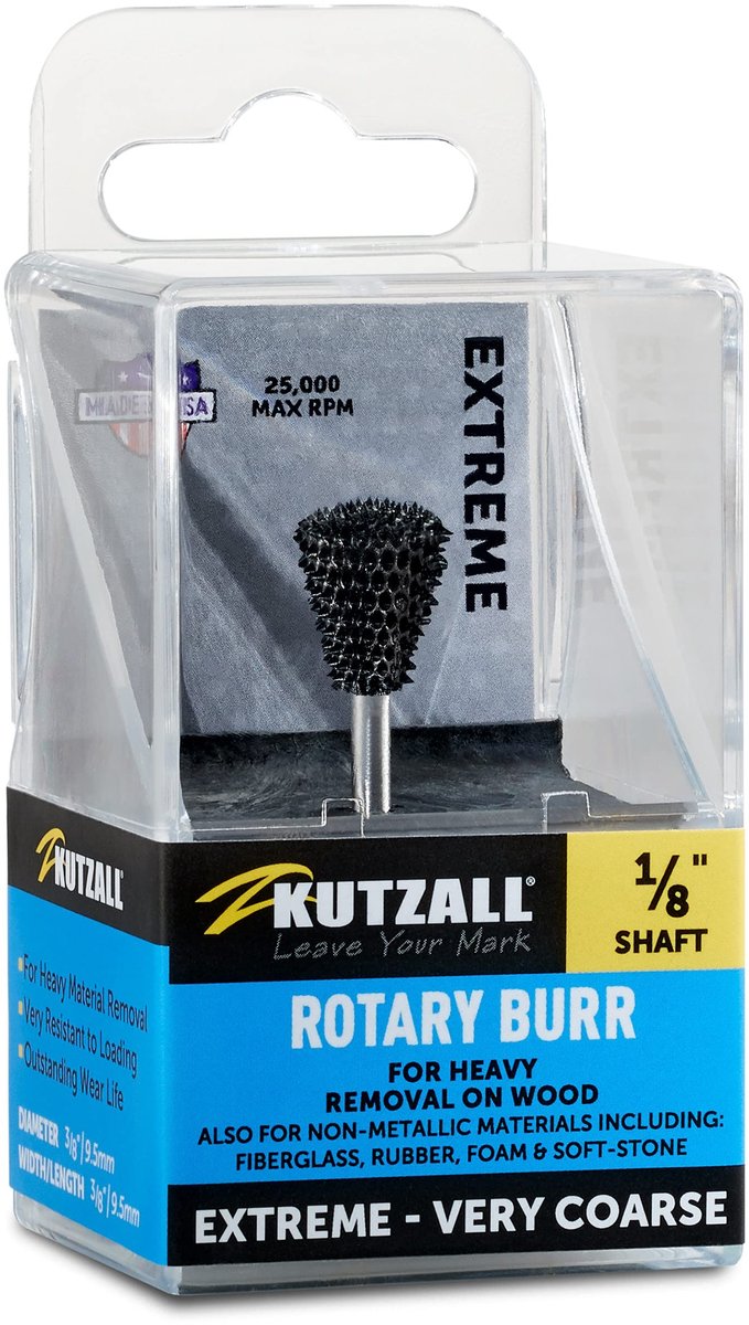 Elzusha - Extreme Dovetail Burr, 1/8 inch Schacht voor Houtbewerking