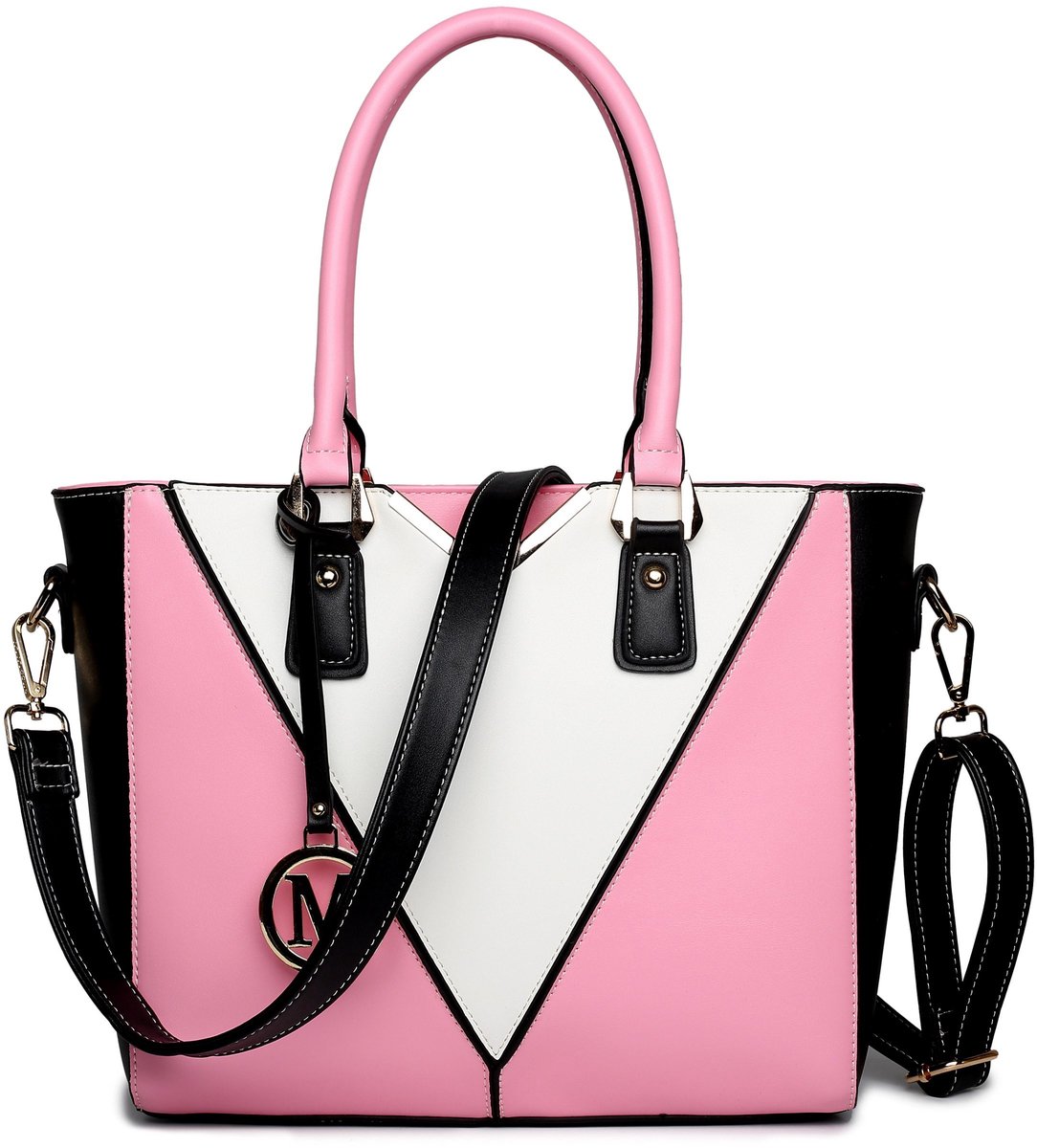 Elzusha - Dames Handtas met Elegante V-Design in Pastelkleuren