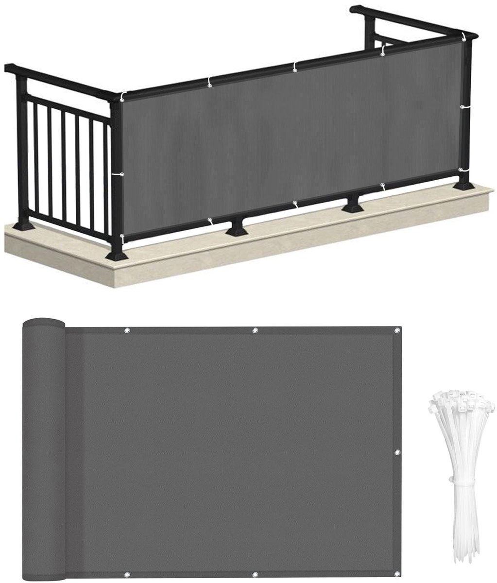 Elzusha - Balkon Privacy Screen 0.9x2m met UV-Bescherming