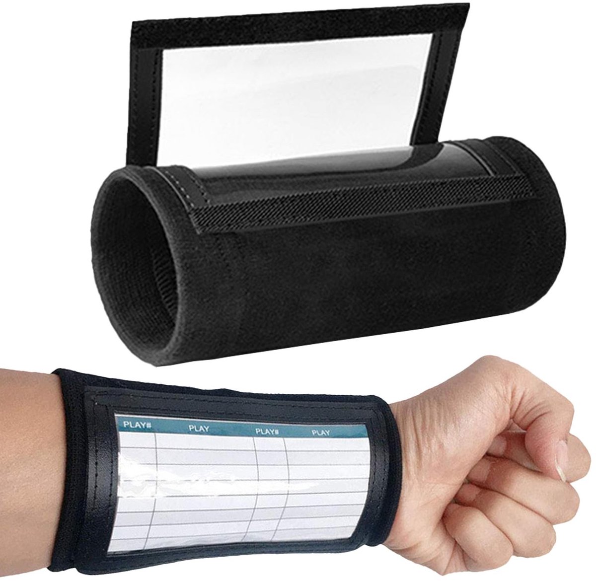 Elzusha - Football Wristcoach Playbook - Zwart met 2 Tactiele Kaarten