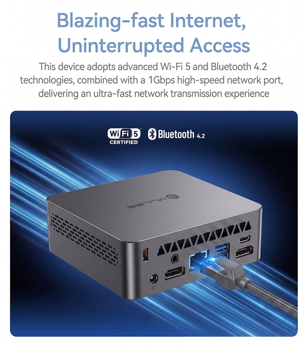 Mini-pc Intel Core i3 4030U - 8GB RAM 128GB SSD - Mini Desktop Computer - Geïntegreerde Grafische Kaart - Windows 10 Pro