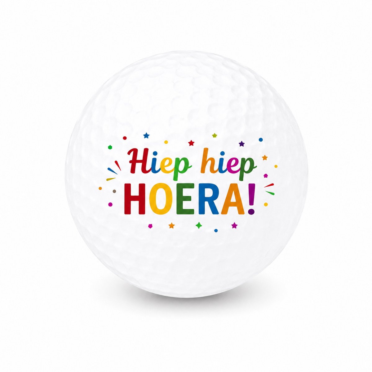 Golfballen Hiep Hiep Hoera Meerkleurig - Verjaardag Golf Cadeau - 3 stuks - Wilson - Bedrukte Golfballen